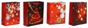Set plase cadou de Crăciun, 4 buc., roșu,26 x 32 x 10 cm