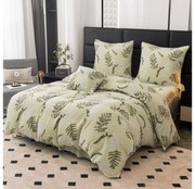 Lenjerie cocolino LEAFY verde deschis Dimensiune lenjerie de pat: 2 buc 70 x 90 cm | 200 x 220 cm
