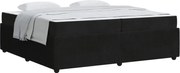 vidaXL Cadru de pat cu saltea Negru 200 x 200 cm țesătură
