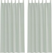 vidaXL Perdele Voile cu Bucle 2 buc Gri deschis 140x245 cm