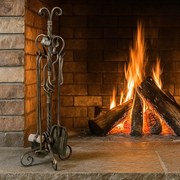 Set ustensile pentru curatare semineu sau soba din fier forjat, 71 cm , Jar