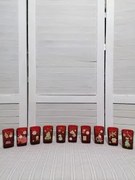 Lumanare din ceara - pahar rosu