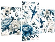 Tablou - Colibri cu flori (90x60 cm)