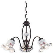 Candelabru clasic cu 3 brate realizat manual din ceramica CHIETI