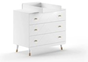 Comodă de copii albă cu masă de schimbat 100x100x74 cm Billy – Vipack