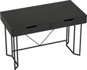 HOMCOM Birou mic pentru calculator cu 2 sertare, birou cu suprafață mare de lucru 120 x 60 x 77 cm Negru | Aosom Romania