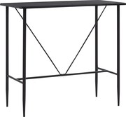 vidaXL Masă de bar, negru, 120 x 60 x 110 cm, MDF