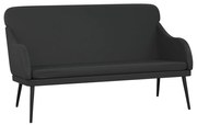 vidaXL Bancă, negru, 110x76x80 cm, piele ecologică