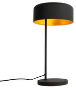 Lampa de masa retro neagra cu interior auriu - Jinte