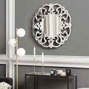 OGG204 - Oglinda 70 cm, pentru perete ornamentala dormitor, living - Argintie