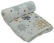 Pătură din imitație blăniță de miel Magic alb , 150 x 200 cm