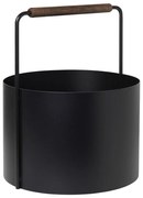 Coș metalic pentru lemne de foc Blomus Fireplace, negru