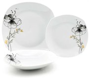 Set de masă Home Elements 18 piese Black Poppy