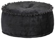 vidaXL Fotoliu puf rotund, antracit, 40 x 20 cm, catifea