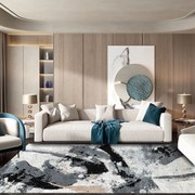 Covor Modern Living , Dormitor Dreptunghiular Yaman 1656B Gri Black (Alege dimensiunea: 60 x 130)