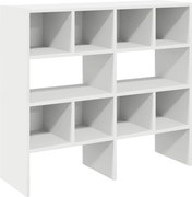 vidaXL Rafturi pantofi 2 buc stivuibile alb 89,5x30x40 cm