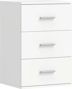 HOMCOM Noptieră pentru Dormitor cu 3 Sertare, Stil Modern din Lemn, Măsuță pentru Canapea, Sufragerie, Living și Dormitor, 40x35x60 cm, Alb | Aosom Romania