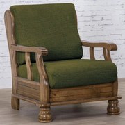 Nueva Textura Huse care se întind foarte bine NIAGARA verzi fotoliu cu manere de lemn (l. 50 - 80 cm)