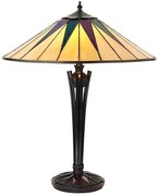 Lampă de masă Tiffany Endon 64045 Dark Star 2xE27/60W/230V Ø 49 cm