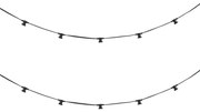 Ghirlandă luminoasă conectabilă neagră cu ștecher, 6m 10 lumini, IP64 - Lubber