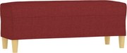 vidaXL Bancă, roșu vin, 100x35x41 cm, textil