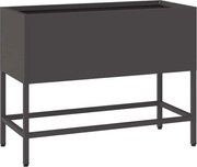 vidaXL Ghiveci ridicat pentru grădină Negru 60 x 26 x 45 cm Oțel