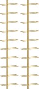 vidaXL Suport sticle de vin, de perete, 10 sticle, 2 buc, auriu, metal