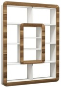 Bibliotecă Orkide White and Walnut