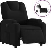 vidaXL Fotoliu rabatabil electric, negru, material textil