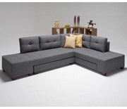 Coltar extensibil Manama Right, Balcab Home, 206x282 cm, gri