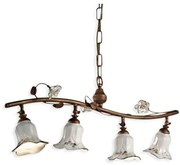 Lustra suspendata cu flori ceramice in stilul clasic Florentin PISA 4L