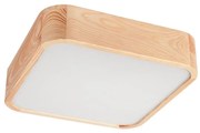 Plafonieră OAK SQUARE 2xE27/15W/230V 35x35 cm stejar