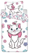 Lenjerie de pat pentru copii albă din bumbac pentru pat de o persoană 140x200 cm Marie Cat "Floral" – Jerry Fabrics