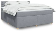 vidaXL Pat continental, gri deschis, 180x200 cm, material textil
