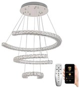 Lustră LED dimabilă pe cablu LED/100W/230V 3000-6500K argintiu + telecomandă