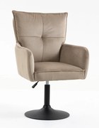 HR250N Scaun Catifea Latte Bază Neagră