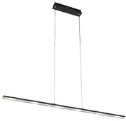 Lampă pendantă de design neagră, inclusiv LED cu dimmer tactil - Platina