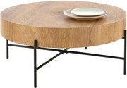 Masuta cafea BROOKLYN, stejar natural/negru, 80x80x37 cm