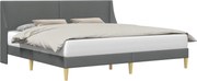 vidaXL Cadru de pat cu headboard Gri închis 180 x 200 cm Catifea