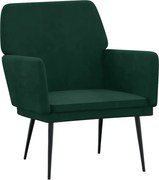 vidaXL Fotoliu, verde închis, 62x79x79 cm, catifea