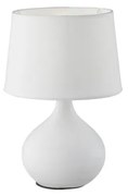 Veioză din ceramică și pânză Trio Martin, înălțime 29 cm, alb