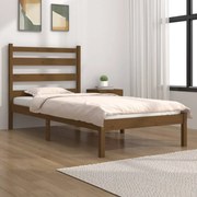 vidaXL Cadru de pat, maro miere, 100x200 cm, lemn masiv de pin