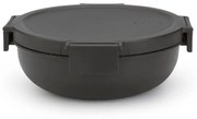 Salatiera Brabantia Make&Take 1006302, 1,3 L, Inchidere etansa, Fara BPA, Gri închis