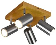 Plafoniera rustica 4 becuri GU10 MARLEY 812400407 TRIO