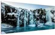 Tablou cu cascade înghețate (120x50 cm)