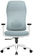 Scaun ergonomic Lindy-H, spatar Mesh, sezut textil, Albastru