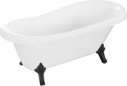 Mexen Retro cadă de baie freestanding 150 x 73 cm, albă, picioare negre - 53251507300-70