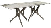 Masa dining deosebita design LUX Walnut-Marble 200x100cm