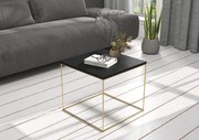 Masuta de cafea, 50x50 cm, ADRK Furniture (Culoare: Negru / Alb)