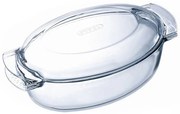 Vas de copt din sticlă Pyrex cu capac, 5,8 l